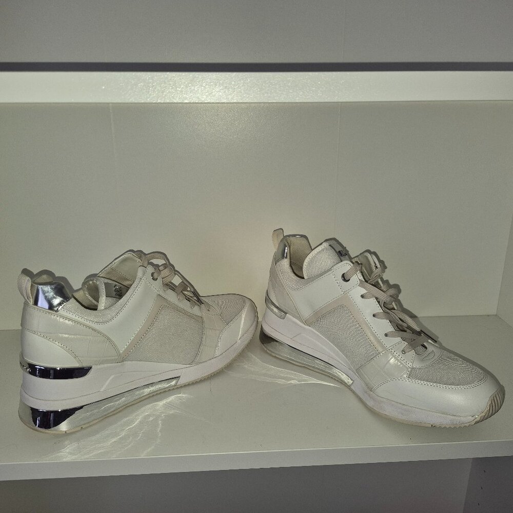 Michael Kors White Wedge Sneakers | Size 11
